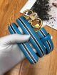 AAA Ferragamo Adjustable Belt For Women - Blue And Black Leather Gold Gancini Buckle (2)_th.jpg